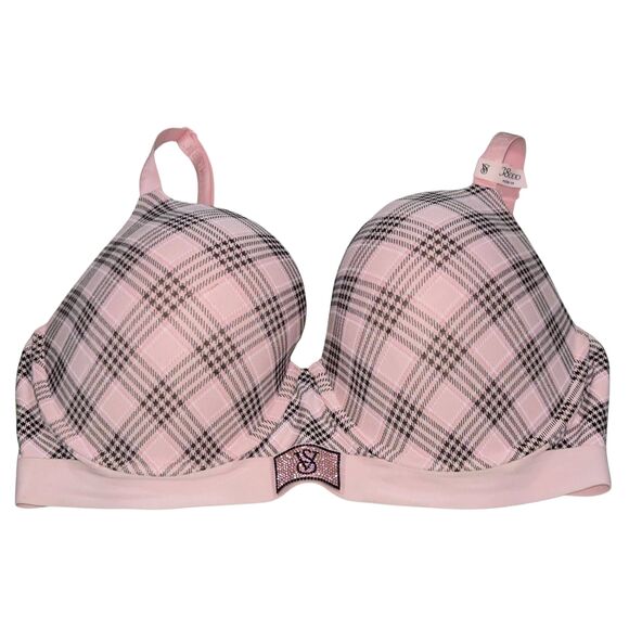 Victoria's Secret Bra Size 38DDD The T-shirt Shine Patch Push-Up Perfect Shape - Picture 1 of 6